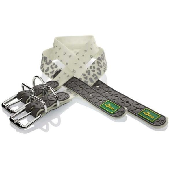 Ошейник HUNTER Collar Convenience Refl Glow 40/S, Леопард