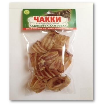 Лакомство Чакки Трахея говяжья (резаная) для собак, 100г