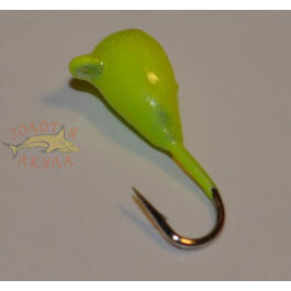 Мормышка вольфрамовая с ушком ""Капля"" 3,0мм, кислотная, 0,45гр