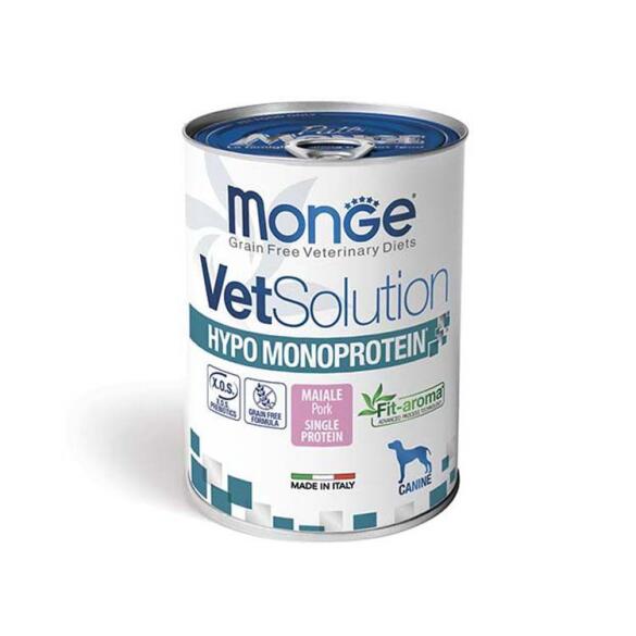 400гр Консервы Monge Vetsolution Dog HYPO Monoprotein Pork Ветеринарная диета для собак для снижения реакции пищевой непереносимости со Свининой