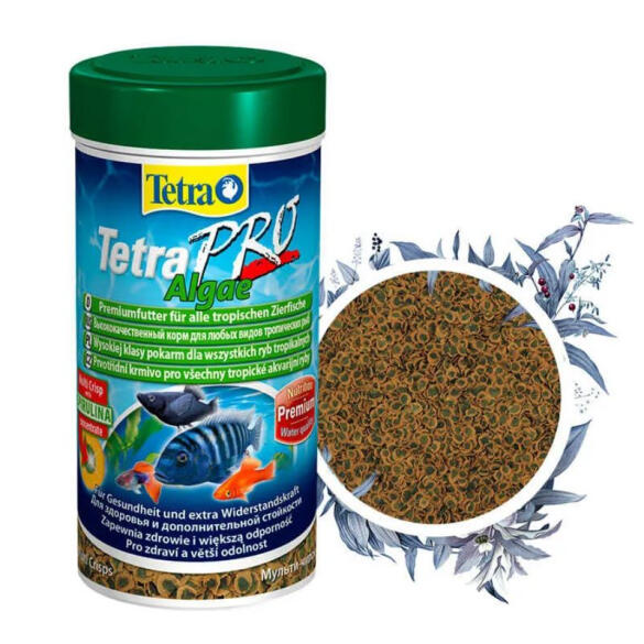 100мл Корм TetraPro Algae в виде чипсов для всех видов декоративных рыб