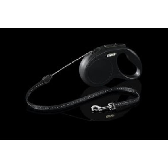 Рулетка FLEXI New Classic M 20кг 5м трос, чёрный