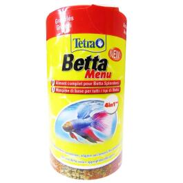 100мл Корм TETRA Betta Menu 4in1 для всех видов петушков (хлопья, гранулы, чипсы, артемия)