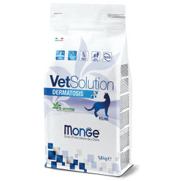 1,5кг Корм Monge VetSolution Cat Dermatosis Ветеринарная диета для кошек с заболеваниями кожи