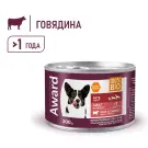 200г Консерва Award для взрослых собак паштет из Говядины с морковью