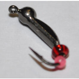 Мормышка вольфрамовая с ушком ""Супер банан+шар"" 3,0мм, черная, 0,32гр (с бисером)