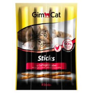 4шт Лакомство GimCat палочки для кошек, Птица