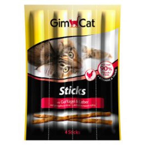 4шт Лакомство GimCat палочки для кошек, Птица