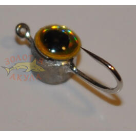 Мормышка вольфрамовая с ушком ""Таблетка 3D глаз"" 3,0мм, черная, 0,26гр