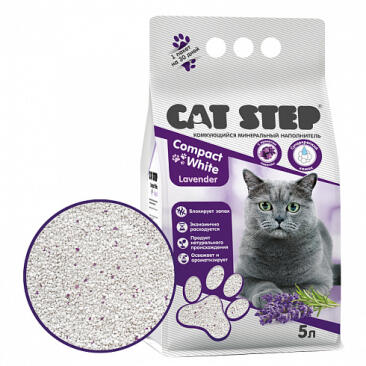 Наполнитель комкующийся CAT STEP Лаванда, 5 л