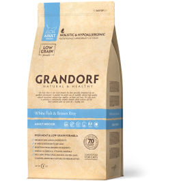 2кг Корм GRANDORF CAT White Fish&Turkey SKIN&CARE низкозерновой для кошек с белой рыбой и индейкой, забота о коже и шерсти