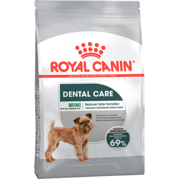 1кг Корм ROYAL CANIN Mini Dental для взрослых собак мелких пород с повышенной чувствительностью зубов