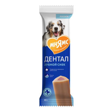 85г Мнямс DENTAL Лакомство для собак "Зубной снек" с Лососем