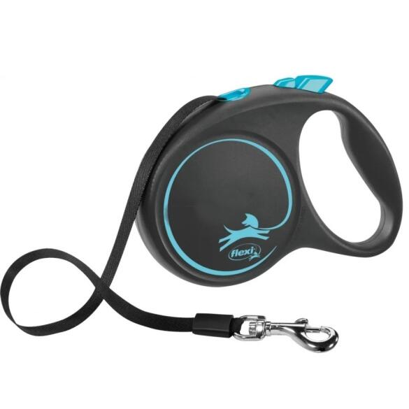 Рулетка FLEXI Black Design L 50кг 5м шлея, синяя