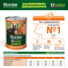400гр Консервы Monge Dog BWild Grain Free Mini Adult Duck/Pumpkin для взрослых собак мелких пород с Уткой и тыквой