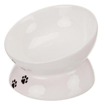 Миска TRIXIE керамическая для кошек эргономичной формы 0,15л 13см