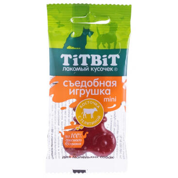 Лакомый кусочек TitBit  Mini съедобная игрушка для собак, Телятина