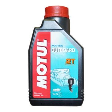 Масло Motul OUTBOARD 2T моторное, минеральное для двухтактных двигателей подвесных лодочных двигателей, 1 литр