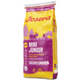 10кг Josera Mini (Junior/Adult Mini 29/18) для щенков и взрослых собак мелких пород с Уткой и Лососем