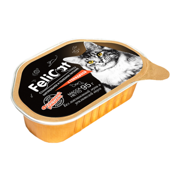 95гр Корм FeliCat консервированный  для кошек с говядиной