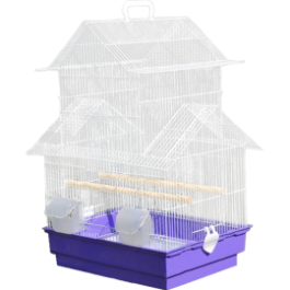 Клетка для птиц Papa&Mama Pet, 2 поилки, 47см*36см*68см