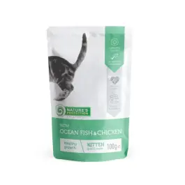100гр Корм Nature's Protection Kitten для котят с океанской рыбой и курицей