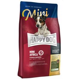 0,8кг Корм Happy Dog Mini Africa 24/12 беззерновой, гипоаллергенный для взрослых собак мелких пород с чувствительным пищеварением со Страусом и картофелем