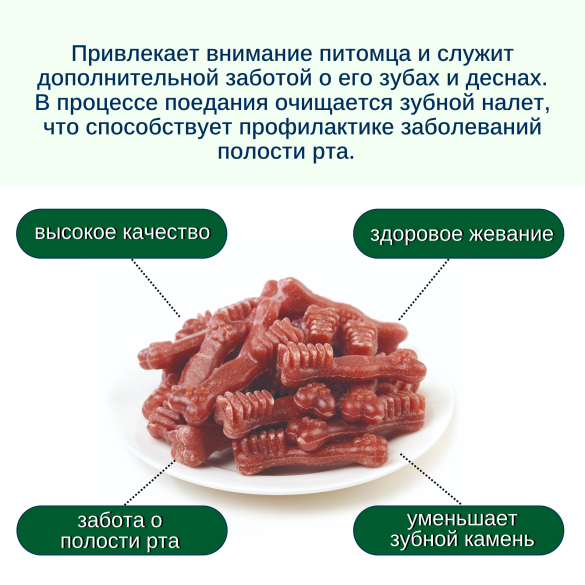 100гр Лакомство WANPY для собак "Зубные щетки со вкусом говядины"