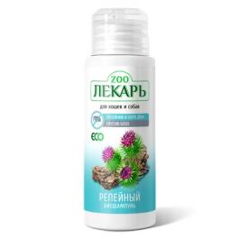 ЭКО ZOOЛЕКАРЬ БИОшампунь для кошек и собак "Репейный" с корой дуба против блох, 80 мл