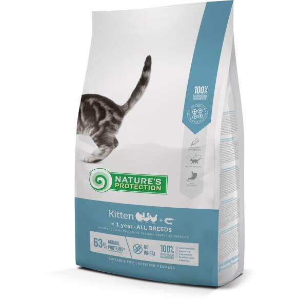 2кг Корм Nature's Protection NP Kitten Poultry with krill д/котят до 12 мес всех пород с птицей и крилем