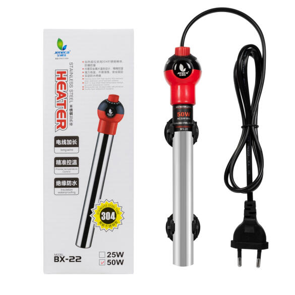 Нагреватель металлический Jeneca BX-22 50W нержавеющий, ударопрочный для аквариума от 30 до 60л