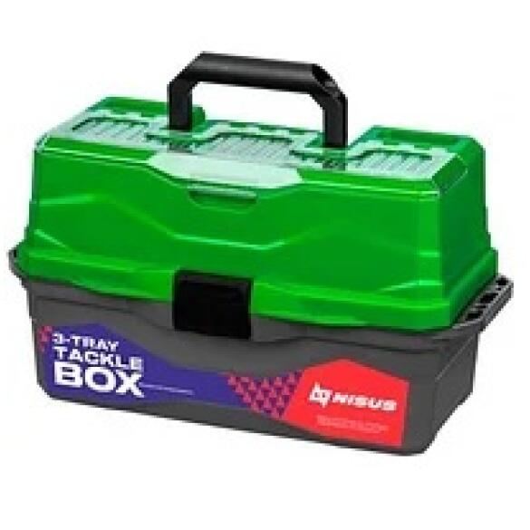 Ящик Tackle Box Nisus для снастей трехполочный, зеленый