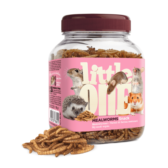 70гр Лакомство Little One MealWorms Snack Мучной червь для всеядных грызунов