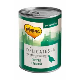 400гр Корм Мнямс для щенков паштет из перепела с тыквой "Потофё по-провански"