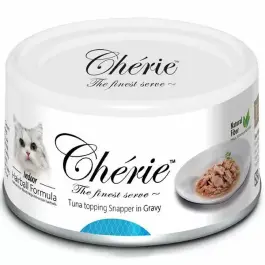 80гр Консервы Pettric Cherie Hairball Control из филе Тунца с белым люцианом в соусе