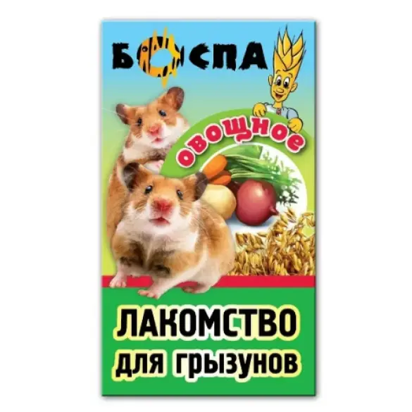 Лакомство Боспа ЭКО для грызунов с овощами 3 в 1, Груша
