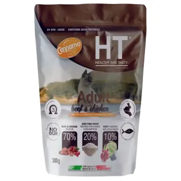 0,3кг Корм Cennamo HTC Adult BEEF/CHICKEN для взрослых кошек с Говядиной и Курицей