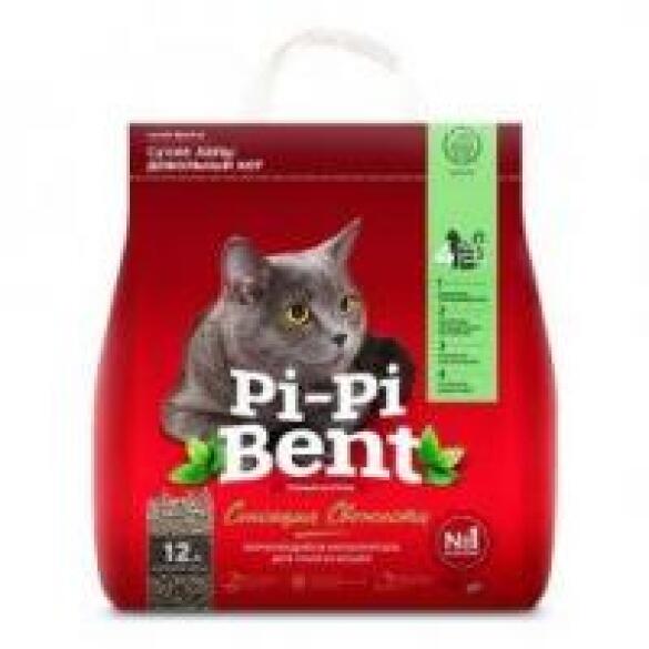 Наполнитель комкующийся Pi-Pi-Bent Сенсация свежести, 5кг, 12л