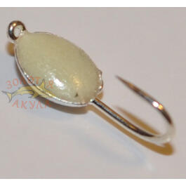 Мормышка вольфрамовая с ушком ""Клоп с фосфором"" 3,0мм, серебро, 0,47гр