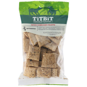Лакомство TitBit для собак Начос в мясной глазури, 130г