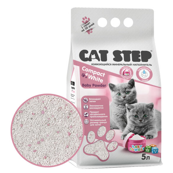 Наполнитель комкующийся CAT STEP для котят, 5 л