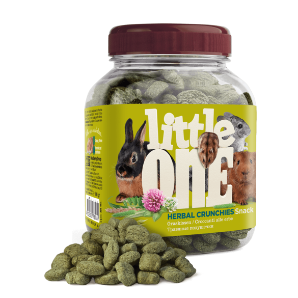 100гр Лакомство Little One Herbal Crunchies Snack Травяные подушечки для всех грызунов