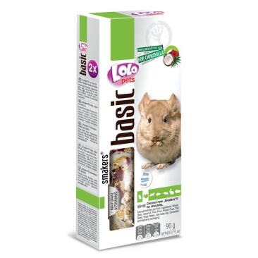90г Лакомство Lolo Pets Smakers с кокосом и лепестками роз для Шиншилл