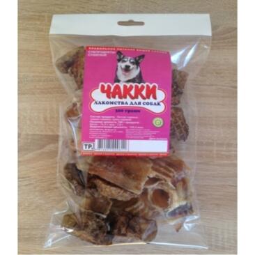 Лакомство Чакки Микс (легкое+трахея+хрящ) говяжьи для собак, 300г