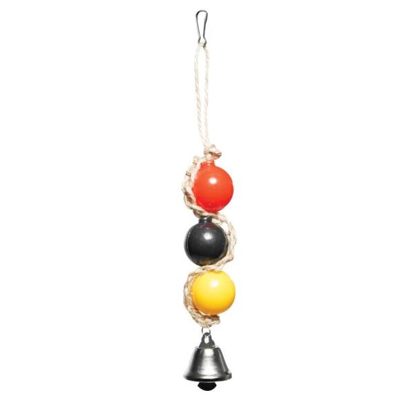 Игрушка для птиц Triol "Шарики с колокольчиком", 180*30мм