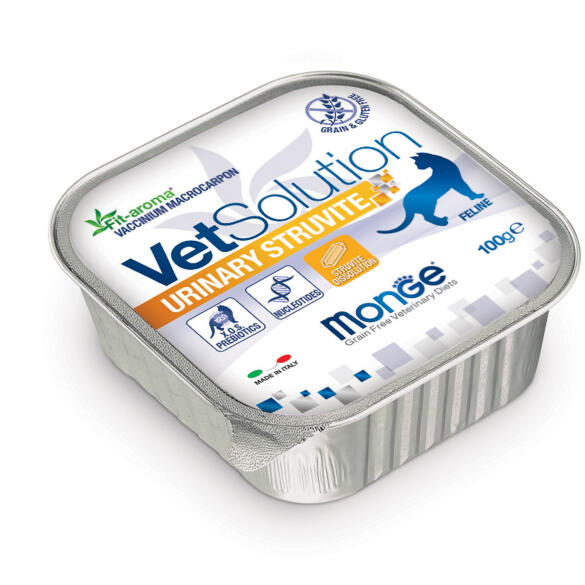 100гр Влажный корм Monge VetSolution Cat Urinary Struvite Вет. диета для кошек при мочекаменной болезни струвитного типа