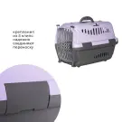 Переноска ZooExpress "Турне" S для животных с прозрачной пластиковой дверцей, 42*29*29,5см, фиолетовая
