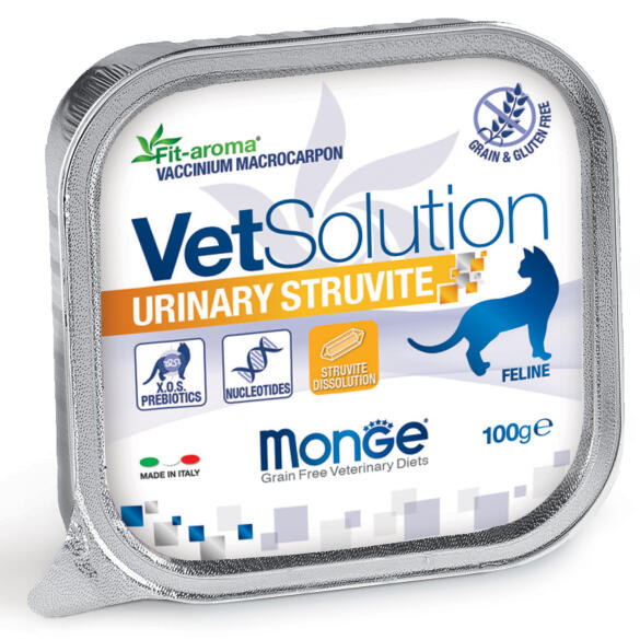 100гр Влажный корм Monge VetSolution Cat Urinary Struvite Вет. диета для кошек при мочекаменной болезни струвитного типа