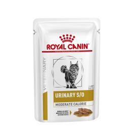 85гр Влажный корм ROYAL CANIN Urinary S/O Moderate Calorie диета для взрослых кошек при мочекаменной болезни, предрасположенных к лишнему весу, в соусе (пауч)
