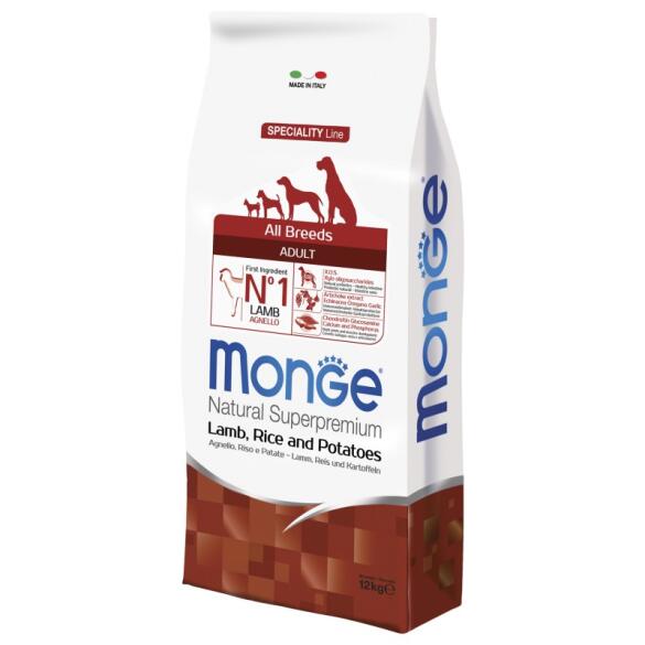 Корм в развес Monge Dog Monoprotein Adult Lamb/Rice для взрослых собак всех пород c Ягненком и рисом, 1кг